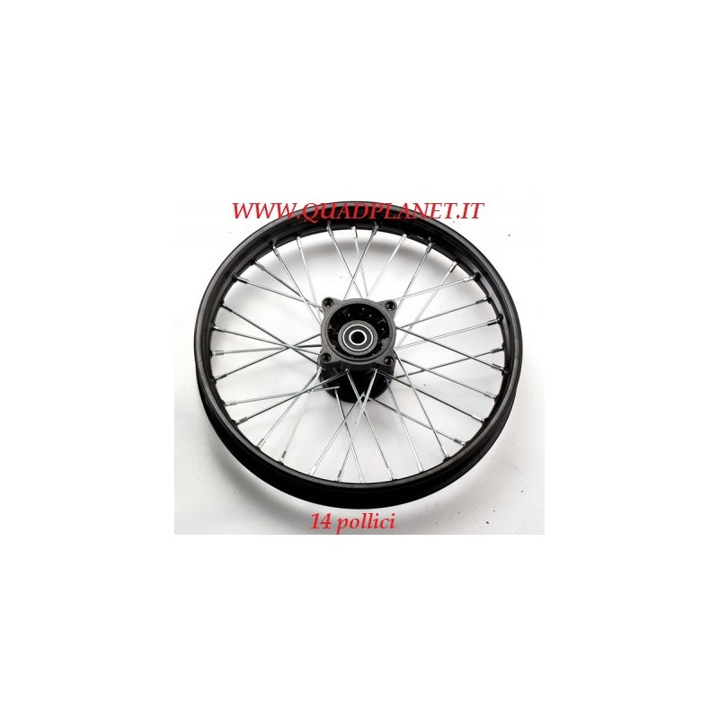 Hmparts Cerchio Alluminio Anodizzato 14 Pollici Posteriore Rosso 12 mm Typ2 Pit Bike Dirt Bike Cross 